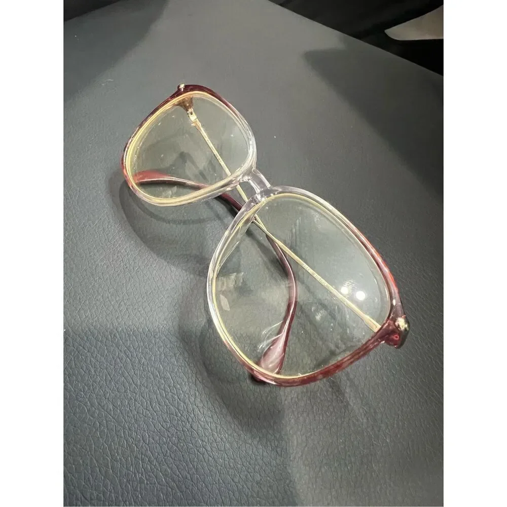 Vintage Silhouette M1705 Burgundy Translucent Oval Sunglasses 56mm